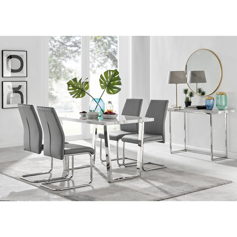4 - Person Dining Set, Grey