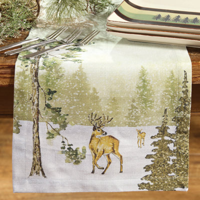  Chemin de table Woodland Winter 13 po x 54 po
