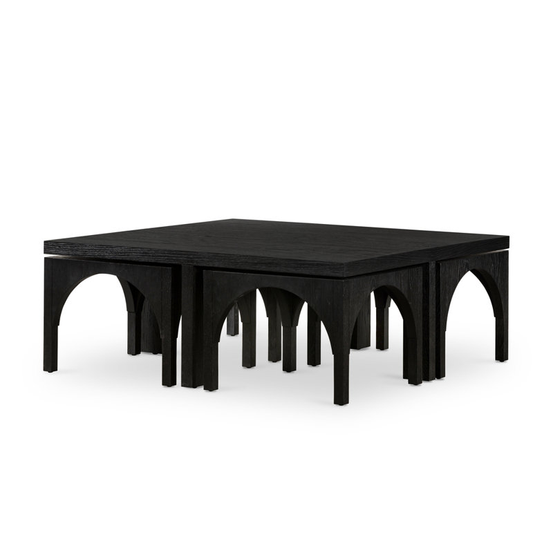 Table basse Calio, Placage de chêne noir