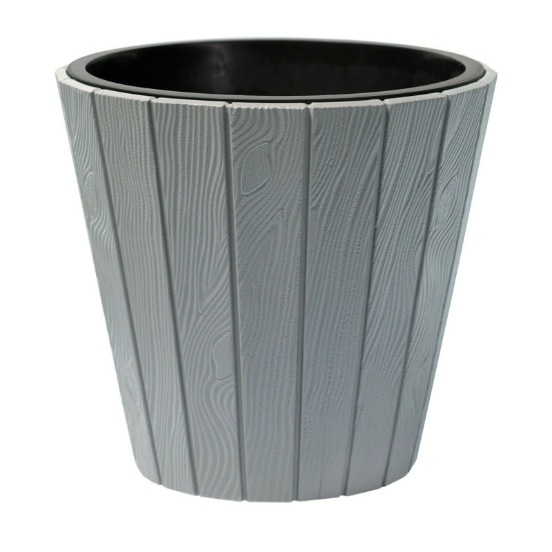 Ernice Pot Planter, 32.5cm H x 35cm W x 32.5cm D, Grey