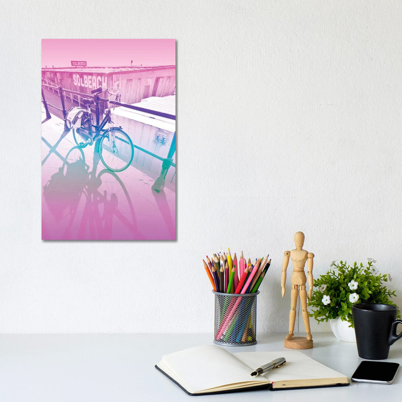 Let's Bike by Beli - Wrapped Canvas Print, 20.32 cm H x 30.48 cm W