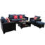 Ensemble de canapé d'extérieur en rotin PE 7 pièces et table basse-118942943