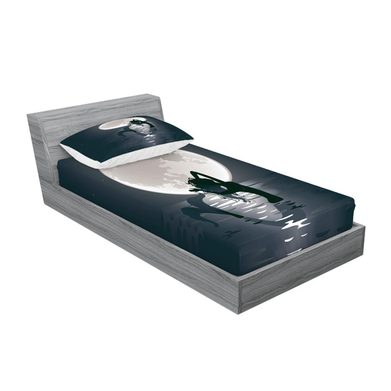 Drap-housse et coussin décoratif Ambesonne, Twin Sheet Set + 3 Additional Pieces