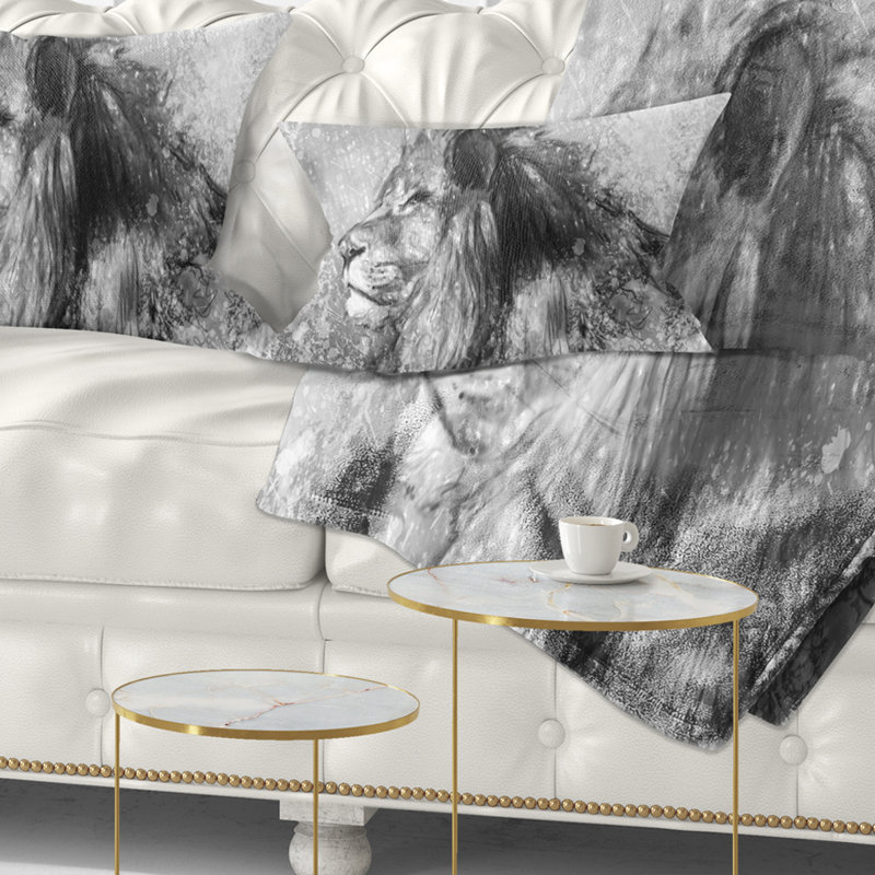 Coussin lombaire abstrait, 12 po x 20 po