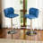 Zager Swivel Adjustable Height Bar Stool, Modern PU Leather Kitchen Island Counter Bar Chair -293991860