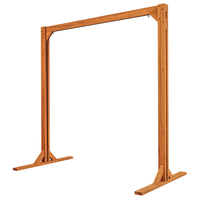 Balancelle en bois massif Reilika, Teinture cèdre