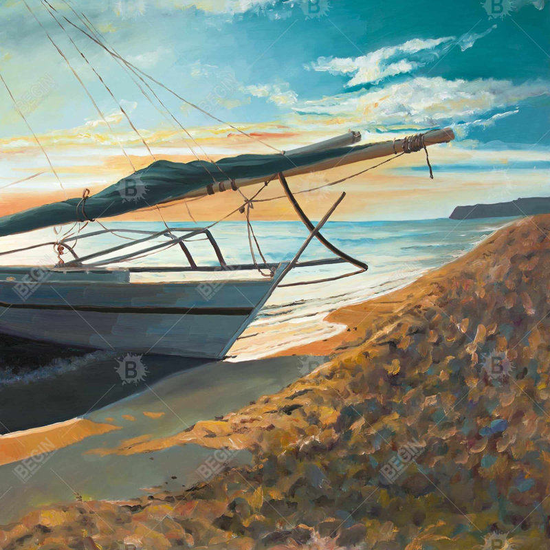 " Peaceful Seaside ", 24" H x 24" W