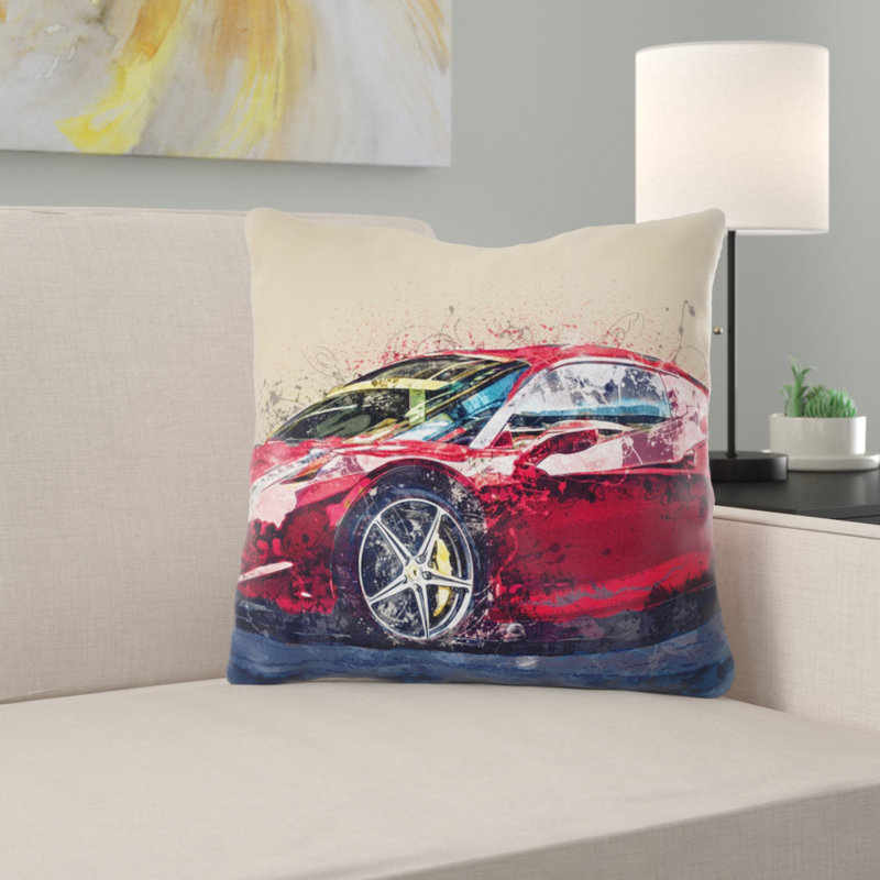 Coussin ferrari Darcie, Microsuède, Intérieur
