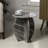 17.5" Contemporary Natural Marble Handmade X-Shaped End Table