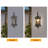 24.8" Vintage Outdoor Gold Zucchini Upside Down Watermarked Glass Large Wall Sconce Porch Lights