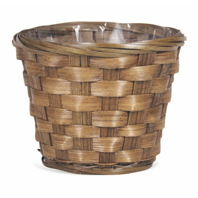 Pot de fleurs tissé en forme de panier