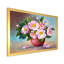 «Still Life Spring Pink Flowers In Vase», reproduction sur toile avec cadre flottant-939997533-939997529