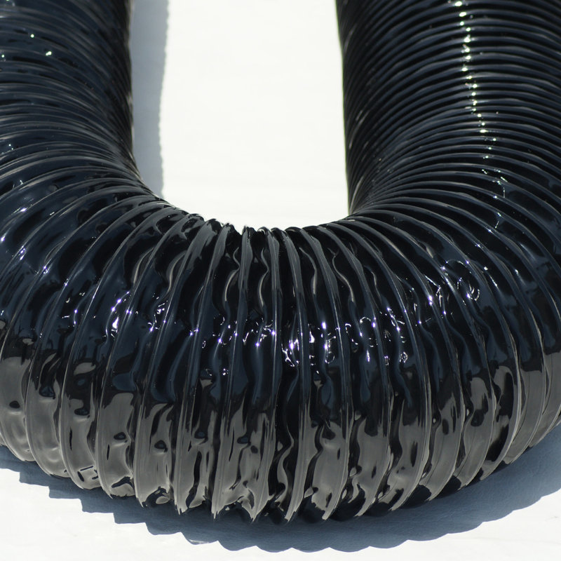Caoutchouc-Cal XPU 708 - Conduit flexible en polyuréthane - Noir, H 6 po x l 6 po x P 144 po