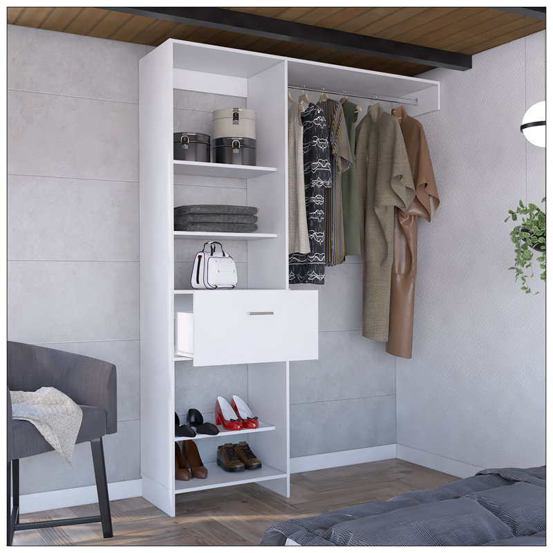 150 système de garde-robe britannique, chambre à coucher, blanc