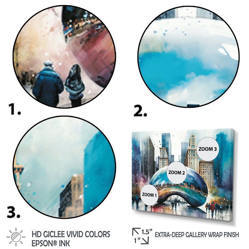 City Architecture I - reproduction sur toile, H 12 po x l 20 po x P 1 po, Toile avec cadre flottant or