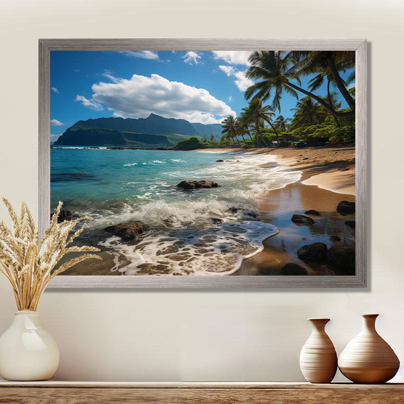 Aloha Tropical Dreamscape II - Maui, impressions encadrées, H 34 po x l 44 po x P 1,5 po, Cadre flottant brun