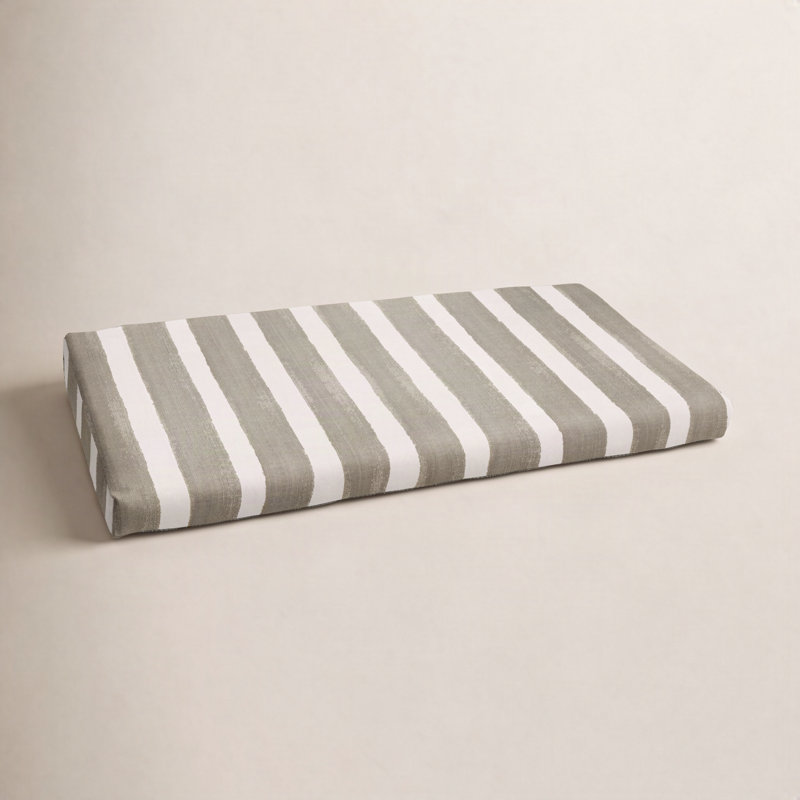 Gia Striped Indoor/Outdoor Bench Cushion, 40" W x 17" D