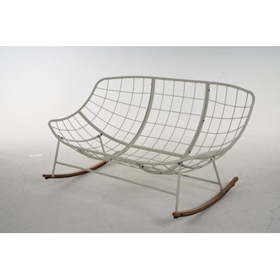 Chaise berçante d'extérieur en acier Gifty