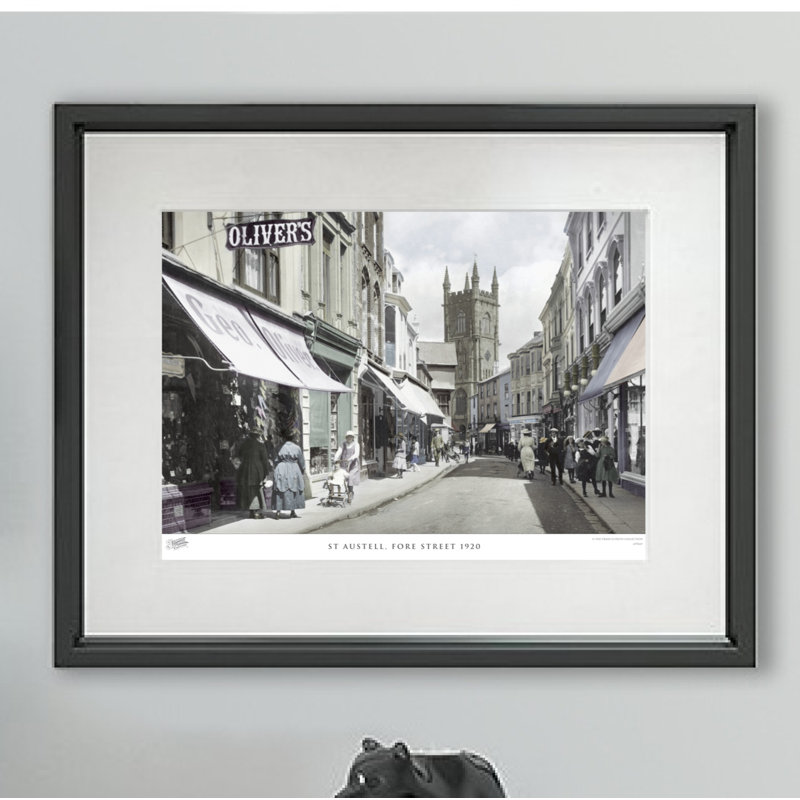 St Austell, Fore Street 1920 by Francis Frith - Single Picture Frame Print, 40cm H x 50cm W x 2.3cm D