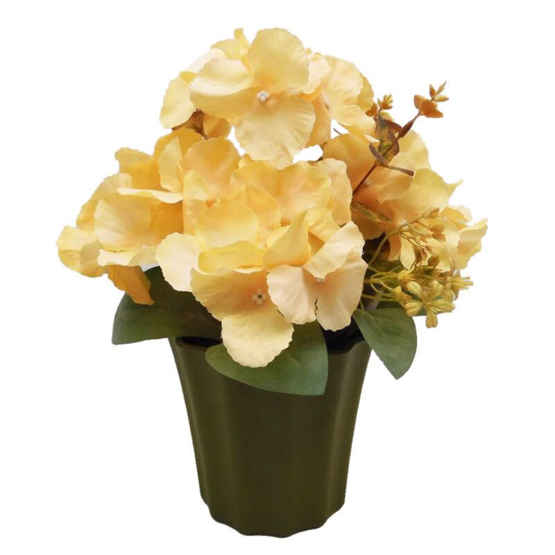 Éléments hortensias artificiels en pot, 11 pouces