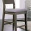 Chaise d’appoint rembourrée en lin gris Abena