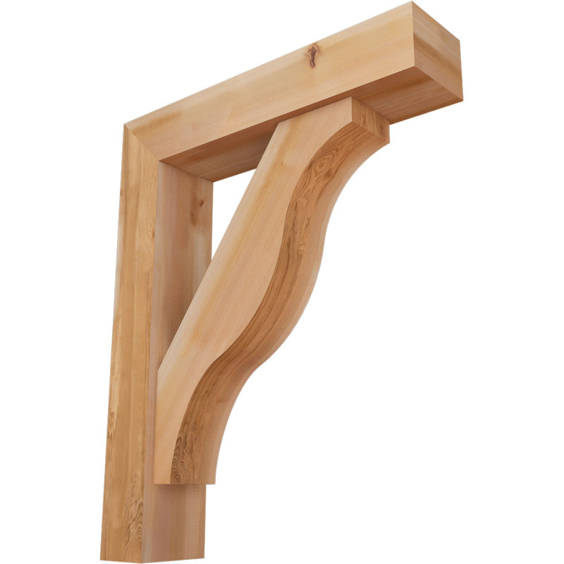 Support Funston Block avec support décalé, 42 x 34, Cèdre rouge occidental de l 7 1/2 po (lisse)