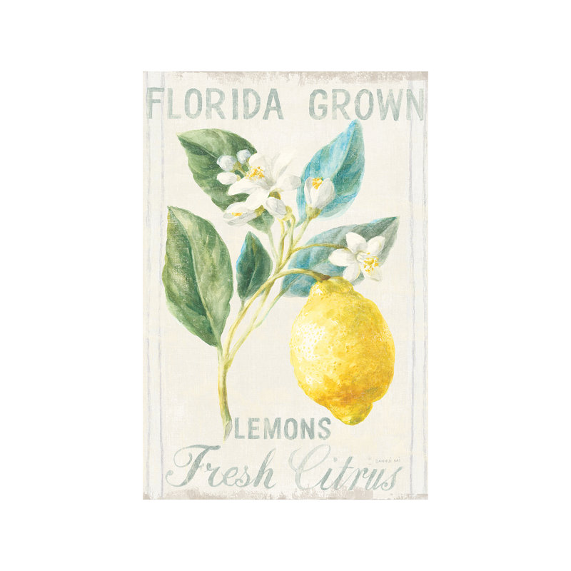 Floursack Lemon I 1 Piece Wrapped Canvas Painting, 101.6 cm H x 66.04 cm W x 1.91 cm D