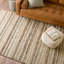 Tapis crème / gris fait à la main Hatha (5 pi x 8 pi)-555168760