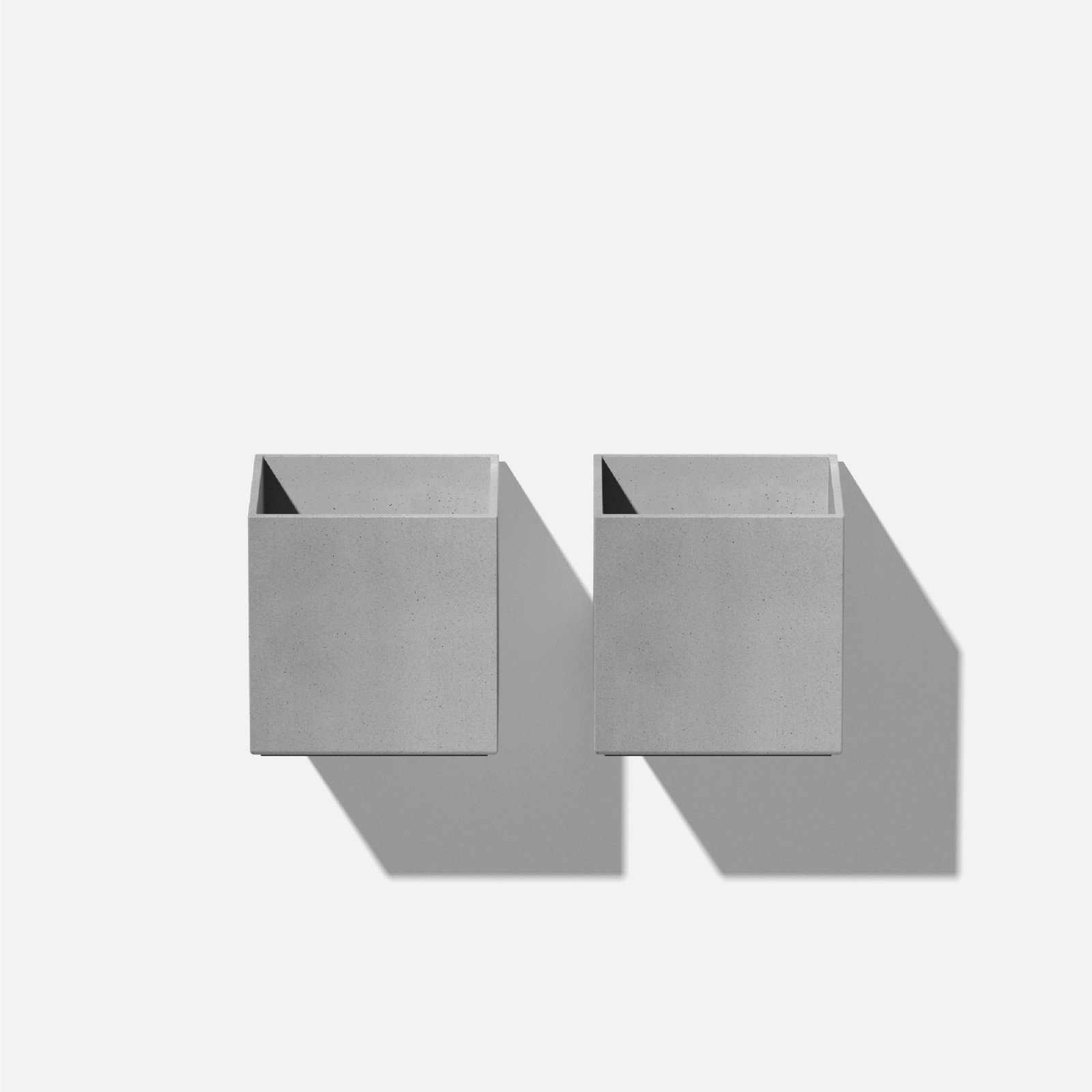 Geo Series Cube Hanging Planter, Gray, Set Of 2