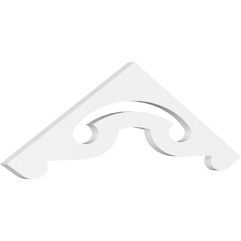 Northwest Signature Urethane Gable Pediment, Primed Tan, 10.5"H x 36"W, 7/12