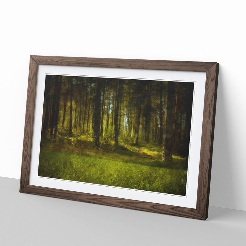 Green Forest Vol.4 - Framed Print, Walnut Framed, 27cm H x 36cm W x 2cm D