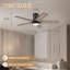 Ventilateur de plafond encastré à 5 pales avec éclairage à distance, commande vocale Alexa WIFI, moteur à courant continu silencieux-416238516-416238512