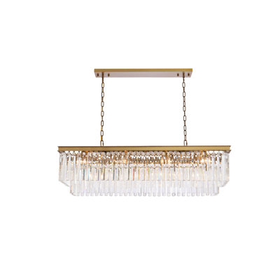 Lustre linéaire en cristal 12 lumières Dahlonega