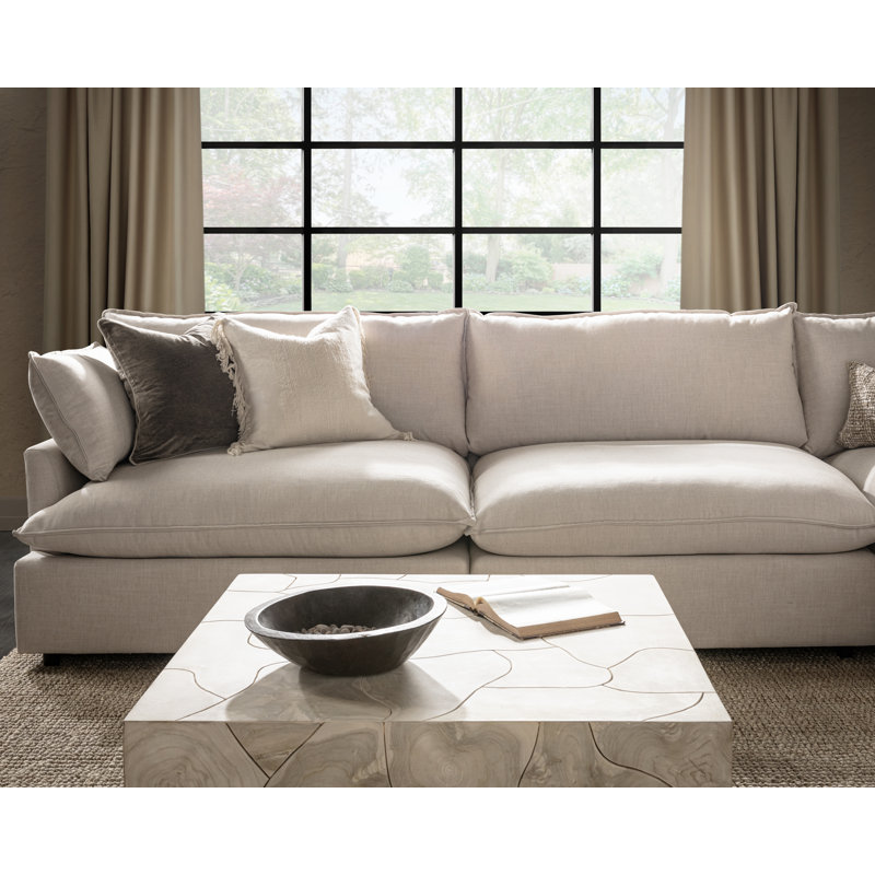 Volta Fringe Linen Blend Throw Pillow