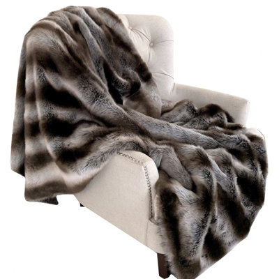 Jeté de luxe Plutus Chinchilla