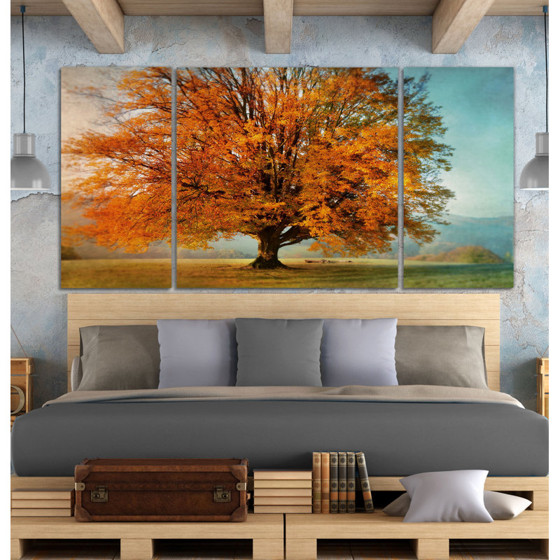 «Autumns Passion», image multi-pièces sur toile tendue, H 24 po x l 48 po x P 1,5 po