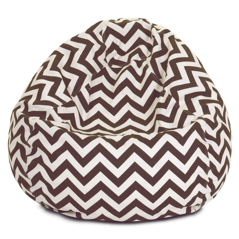 Velvet Bean Bag Chair & Lounger, 23" H x 35" W x 35" D, Chocolate