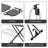 Metal Panel Iron Board with Iron Rest, Adjustable Height Heavy Duty Ironing Board