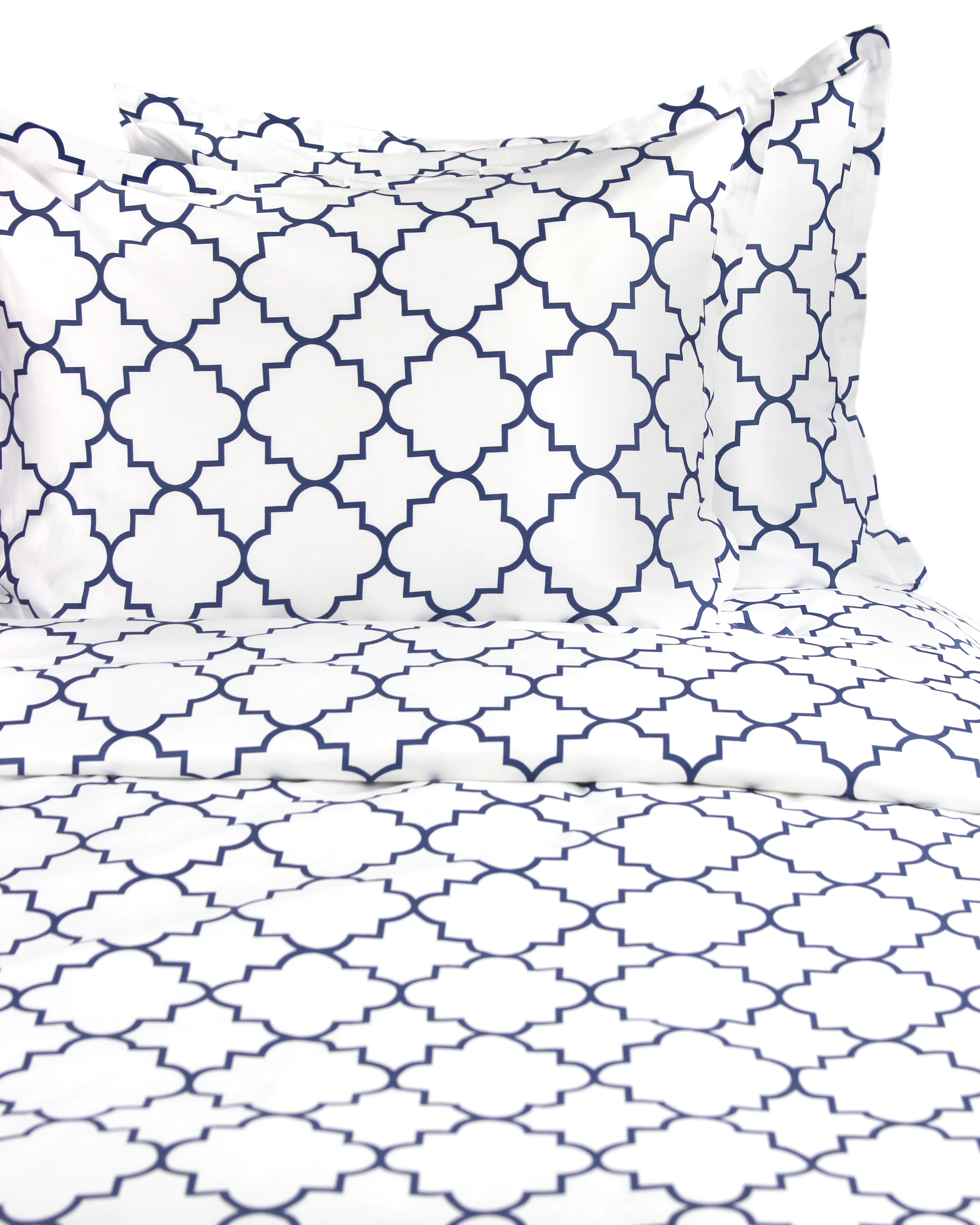 Lattice Weave Textured Duvet Cover Set Queen