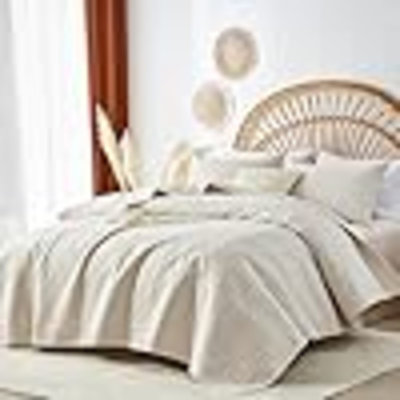 Ensemble de literie pour courtepointe pour toutes les saisons, couvre-lits légers, ensemble de couvre-lit à motif floral en microfibre de style moderne (1 courtepointe, taies décoratives)