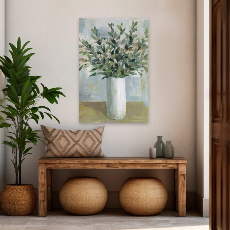 Vase torsadé torsadé I - Vase contemporain en pot blanc, H 48 po x l 32 po