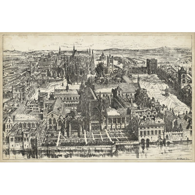 Vue d'oiseau de Londres - Westminster