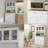 71" White Kitchen Pantry Storage Cabinet with Microwave Stand, Freestanding Buffet Hutch, 2 Drawers, 5 Glass Doors & Adjustable Shelves for Dining Room