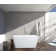 Kingston Brass Aqua Eden 55-Inch Acrylic Rectangular Double Ended Freestanding Tub with Drain and Integrated Seat