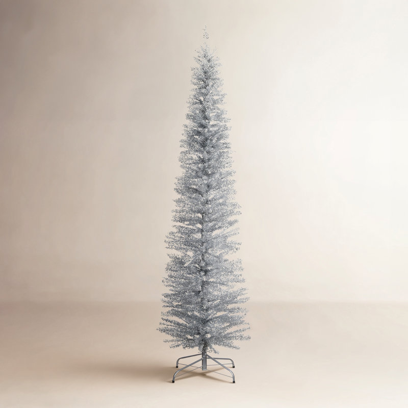 Silver Tinsel Tree, 7'
