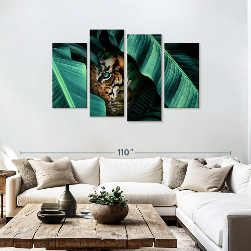 Brampt Hiding Tiger, 48" H x 75" W
