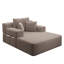 Luxueuse chaise longue en velours côtelé moelleux avec 3 coussins, canapé-lit convertible 2 en 1 et pochette de rangement, conception sans cadre et mousse de compression, aucun assemblage requis, pour les petits espaces, le salon, l’appartement-1745528825