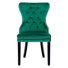 Chaise d'appoint à oreilles en velours capitonné Kirsten