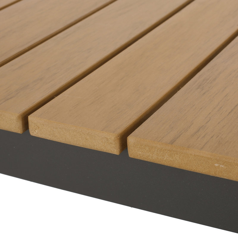 Banc de salle à manger d'extérieur, gris et naturel
