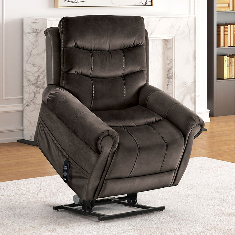 Fauteuil relevable de style transitionnel gris foncé